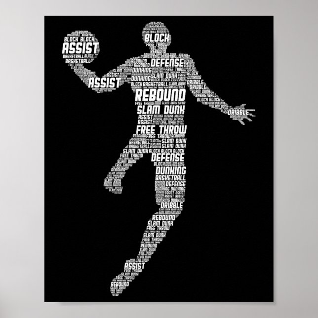 Basketball Kinder Jungen Männer Poster (Vorne)