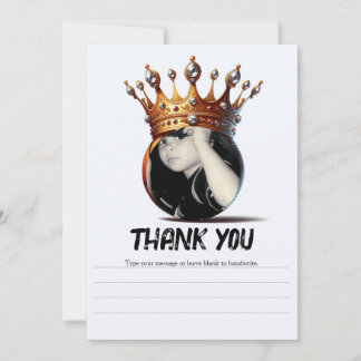 Basketball King Gold Crown Geburtstag Vielen Dank Einladung