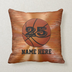 Basketball-Kissen mit IHREM NAMEN u. JERSEY-ZAHL Kissen