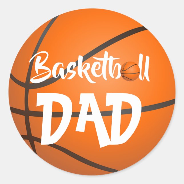 Basketball Klassischer Rundaufkleber Runder Aufkleber (Vorderseite)