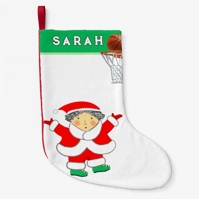 Basketball Kleiner Weihnachtsstrumpf (Vorderseite)