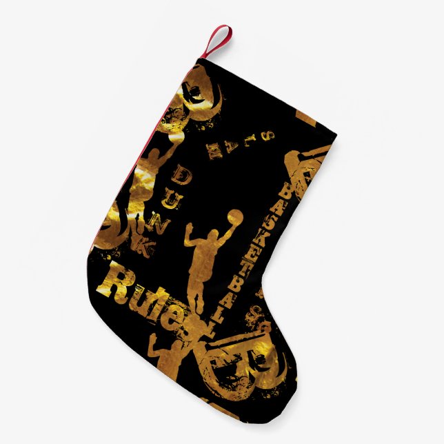 BASKETBALL KLEINER WEIHNACHTSSTRUMPF (Vorderansicht (hängend))