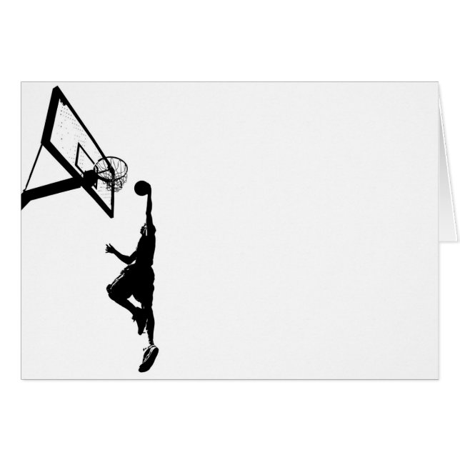 Basketball-Knall taucht Silhouette ein (Vorderseite (Horizontal))