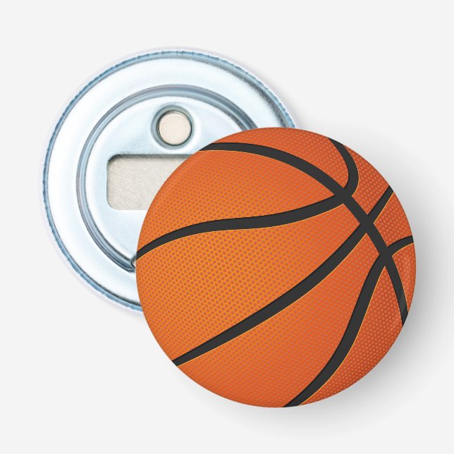 Basketball Knopf Flaschenöffner (Vorderseite)