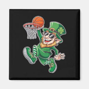 Basketball Kobold St. Patrick's Day Lustiges Spiel Magnet