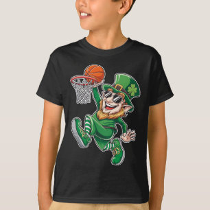 Basketball Kobold St. Patrick's Day Lustiges Spiel T-Shirt