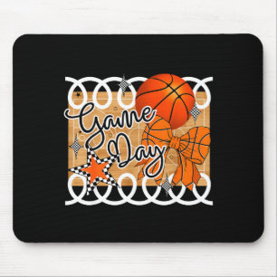 Basketball Kokette Schleife Spieltag Frauen Mädche Mousepad