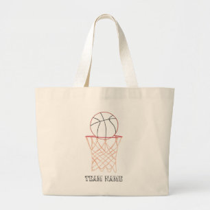 Basketball-Kontur Zeichne Stoffsäcke Jumbo Stoffbeutel
