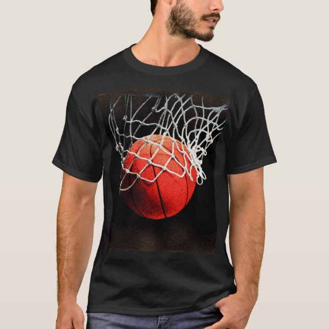 Basketball-Kunst T-Shirt (Vorderseite)