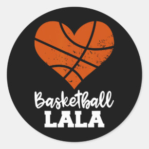 Basketball LaLa Fun Basketball Herzstück Runder Aufkleber