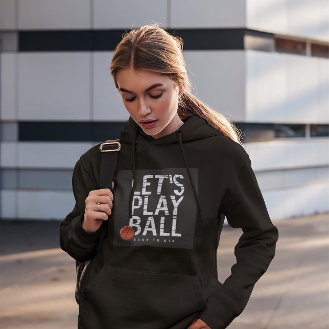 Basketball Lasse Ball spielen Geboren, um Sport zu Hoodie (Von Creator hochgeladen)