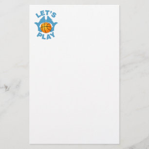 Basketball lassend briefpapier
