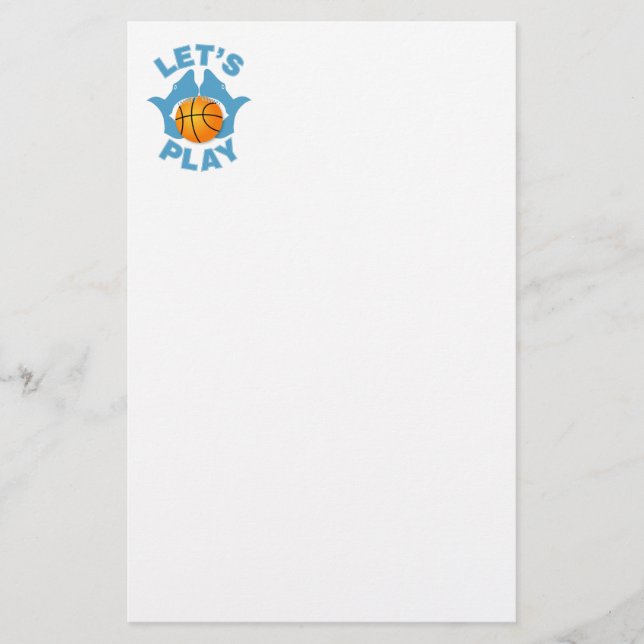 Basketball lassend briefpapier (Vorderseite)