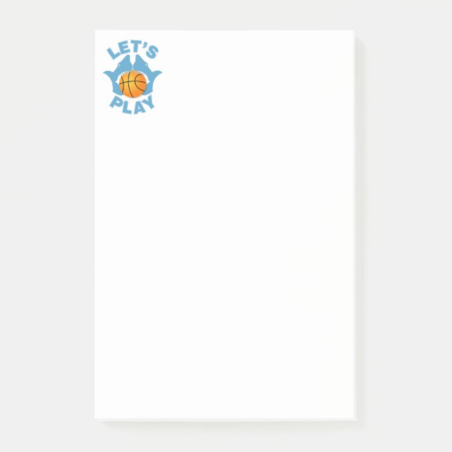 Basketball lassend post-it klebezettel (Vorderseite)