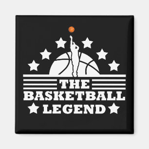 Basketball-Legende-Spieler Weißorange Magnet