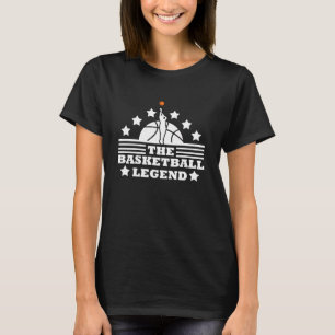 Basketball-Legende-Spieler Weißorange T-Shirt