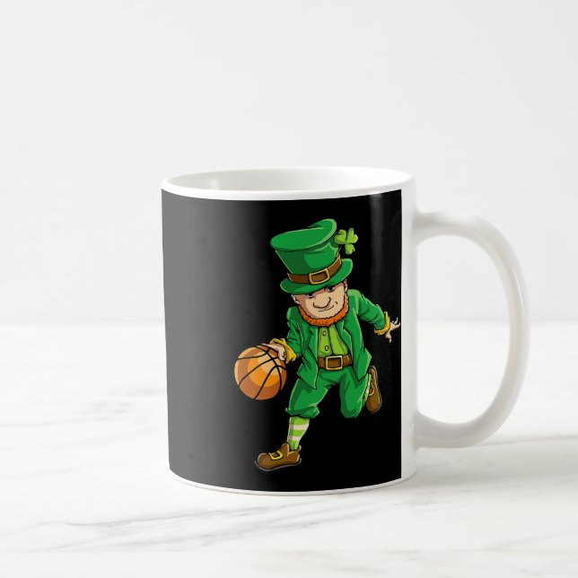 Basketball Leprechaun St Patricks Day Boys Kinder  Kaffeetasse (Rechts)