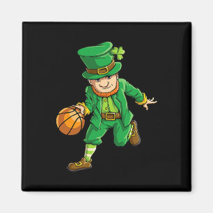 Basketball Leprechaun St Patricks Day Boys Kinder  Magnet