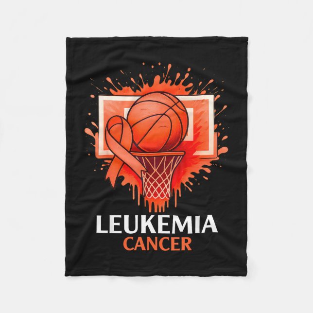 Basketball-Leukämie-Krebs-Bewusstsein  Fleecedecke (Vorderseite)