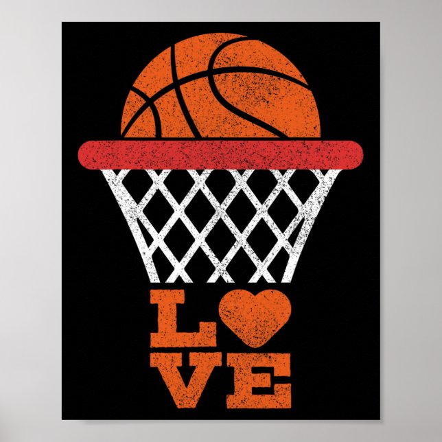 Basketball Liebe Basketball Lover Girl Boy Basketb Poster (Vorne)