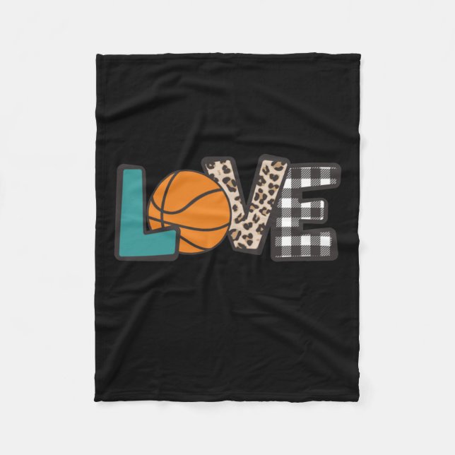 Basketball-Liebe Fleecedecke (Vorderseite)