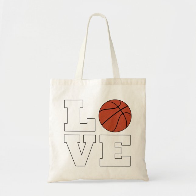 Basketball LIEBE Niedlich Basketball Spieler Tragetasche (Vorne)