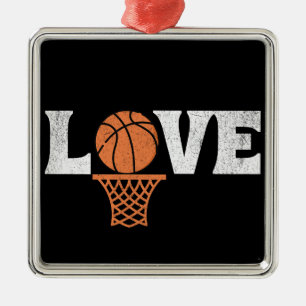 Basketball Liebe Ornament Aus Metall