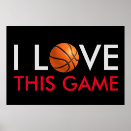 Basketball-Liebe Poster