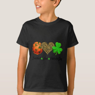 Basketball Liebe Saint Patrick's Day Kleeblatt Han T-Shirt