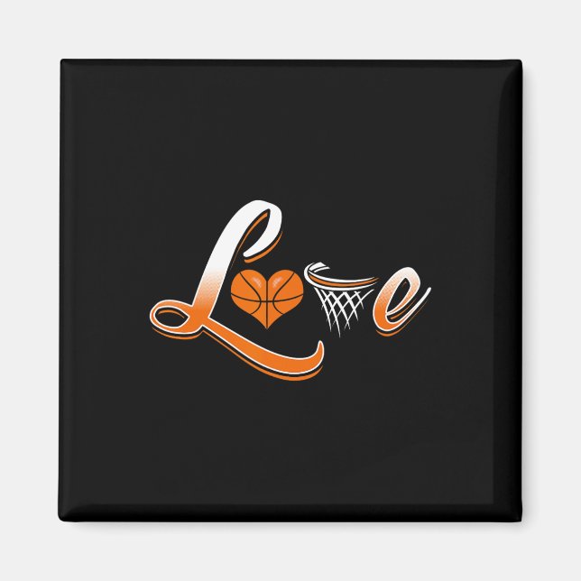 Basketball-Liebe-Shirt Magnet (Vorne)