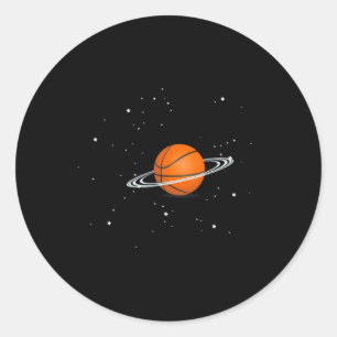 Basketball liebt Basketballspielerplatz Spaß Runder Aufkleber