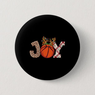 Basketball liebt Weihnachtsball Boys Männer Weihna Button