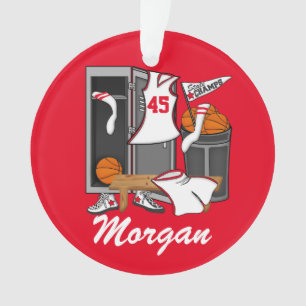 Basketball-Locker-Room mit eigenem Spielernamen Ornament