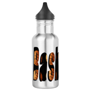 Basketball-Logo aus Basketbällen, Edelstahlflasche