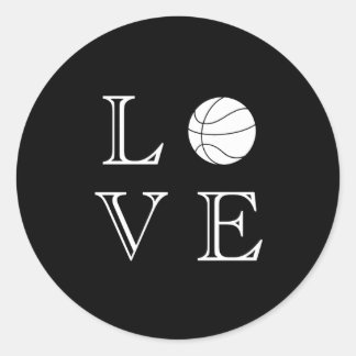 Basketball-Lover-Basketball-Ball 1 Runder Aufkleber