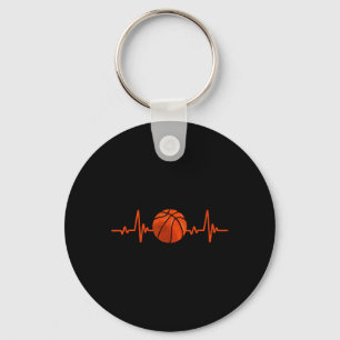 Basketball Lover Heartbeat Vintag Retro Basketbal Schlüsselanhänger