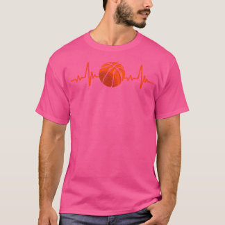 Basketball Lover Heartbeat Vintag Retro Basketbal T-Shirt