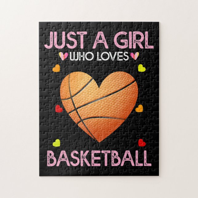 Basketball Lover Women Geschenk nur ein Mädchen, d Puzzle (Vertikal)