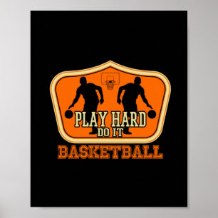 Basketball macht hart poster