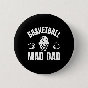 Basketball Mad Vater Button