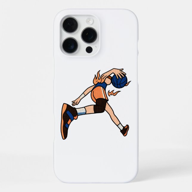 Basketball-Mädchen-Aktion-Handyhülle iPhone Hülle (Rückseite)