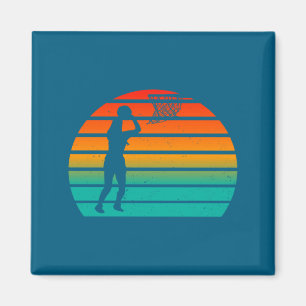 Basketball Mädchen Frauen Fan Spieler Trainer Retr Magnet