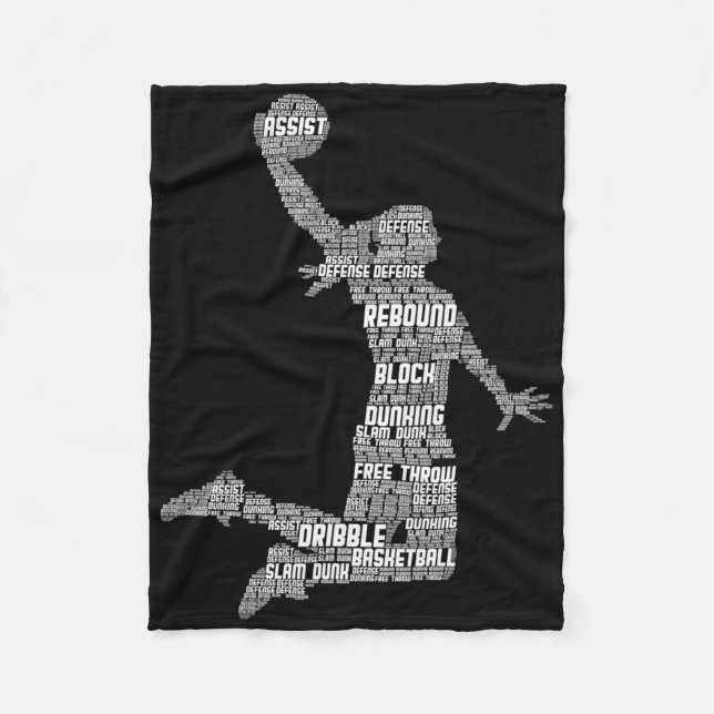 Basketball Mädchen Frauen Kinder Mädchen Fleecedecke (Vorderseite)