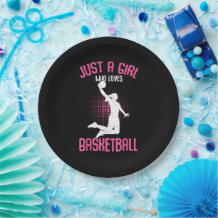 Basketball Mädchen Frauen Pappteller