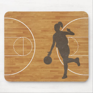 Basketball-Mädchen-Gericht Mousepad Mausunterlage