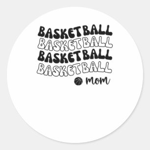 Basketball Mama Ball Mama Runder Aufkleber