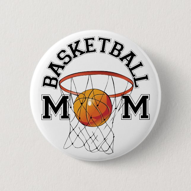 Basketball-Mama Button (Vorderseite)