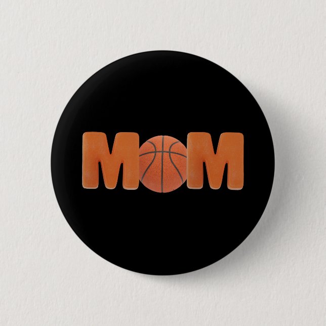 Basketball-Mama Button (Vorderseite)
