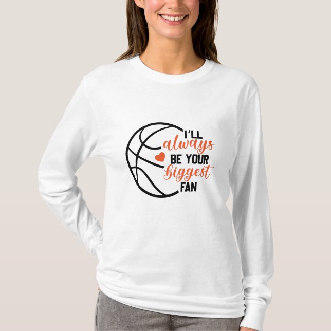 Basketball-Mama drucken T-Shirt (Vorderseite)
