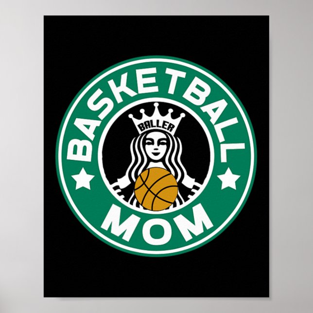 Basketball-Mama für die weibliche Mutter der Spiel Poster (Vorne)